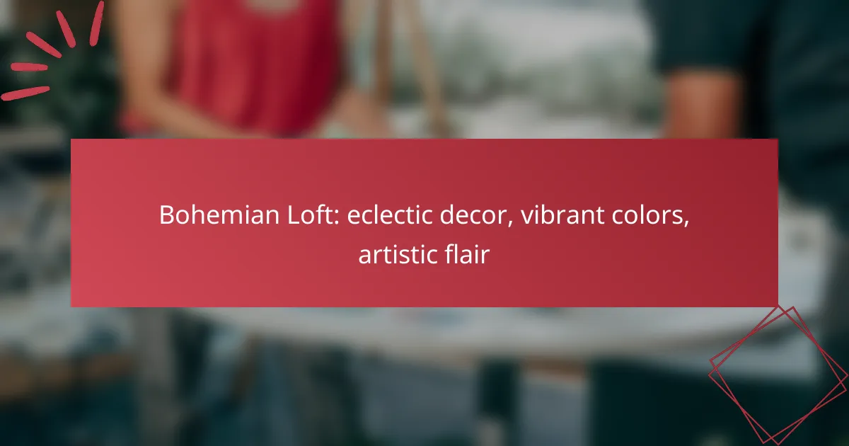 Bohemian Loft: eclectic decor, vibrant colors, artistic flair
