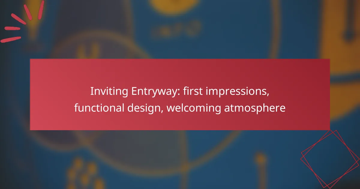 Inviting Entryway: first impressions, functional design, welcoming atmosphere