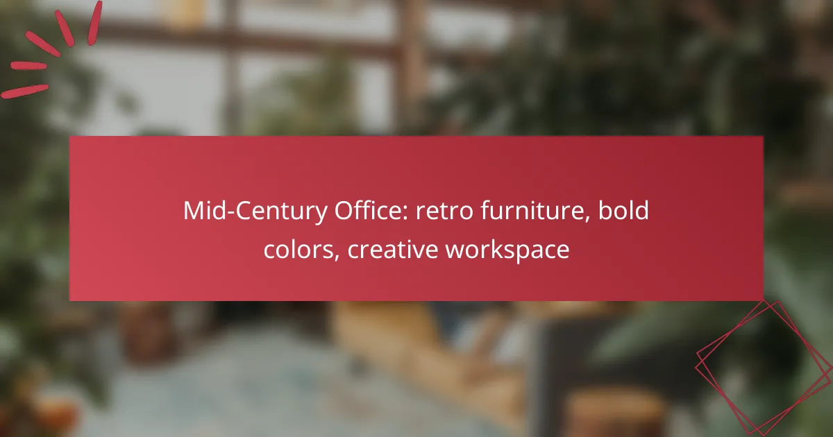 Mid-Century Office: retro furniture, bold colors, creative workspace